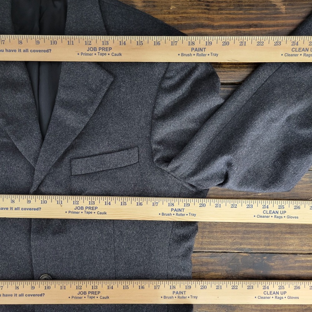 Gianfranco Ruffini Men's Sport Coat Blazer Flannel Gray Silk Wool Cashmere 38R - Picture 3 of 16